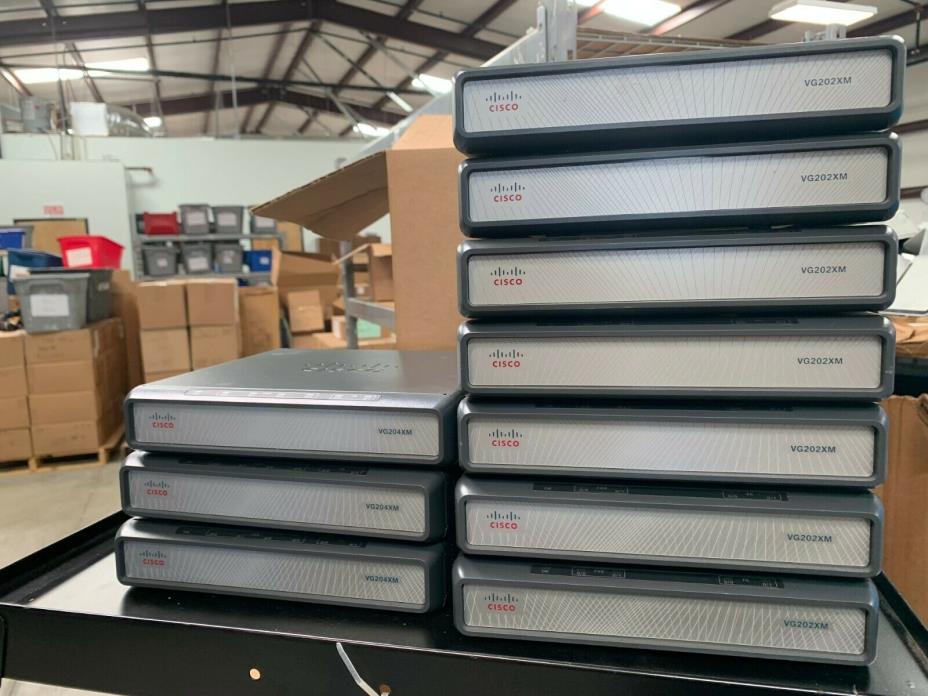 Lot of 7 CISCO VG202XM VG SERIES VoIP ANALOG PHONE VOICE GATEWAY 4x VG204XM