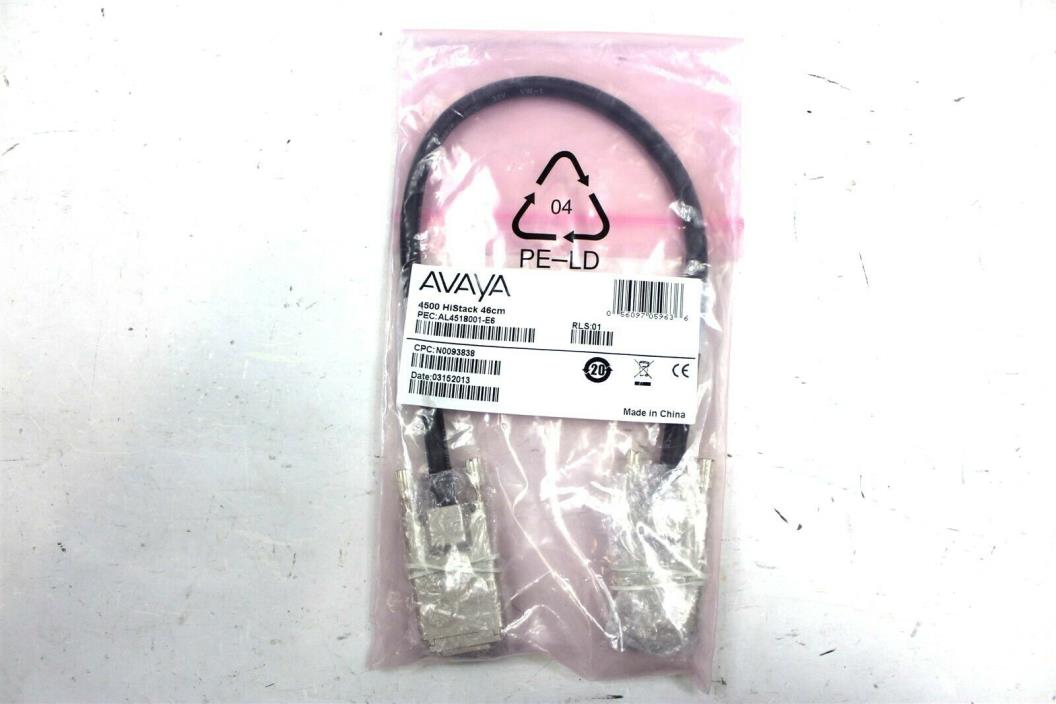 New Avaya 4500 1.5FT (46cm) HiStack Stacking Cable AL4518001-E6