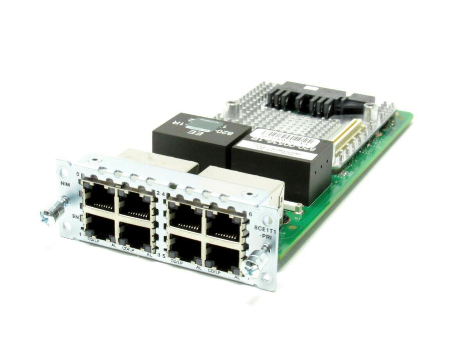 Cisco NIM-8CE1T1-PRI 8-Port Multi-flex Trunk Voice/Channelized Data T1/E1 Module