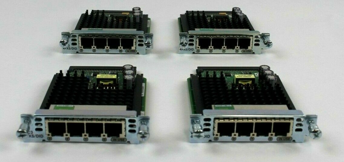 Cisco VIC3-4FXS/DID 4-Port Voice-Fax Interface Card (Lot of 4)