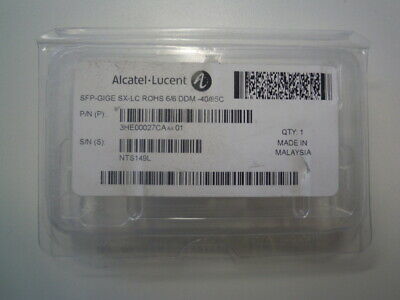 Alcatel Lucent 3HE00027CA SFP-GIGE SX-LC ROHS 6/6 DDM -40/85C Transceiver Module