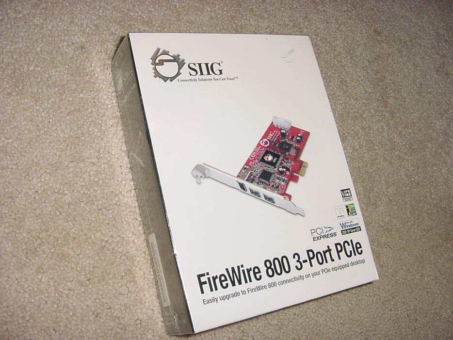 Firewire 800 3-PORT PCle - New in Factory Package- SIIG