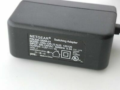 Netgear DSA-12R-12AUS 120120 P/N 332-10006-01 Switching Adapter 12V 1A
