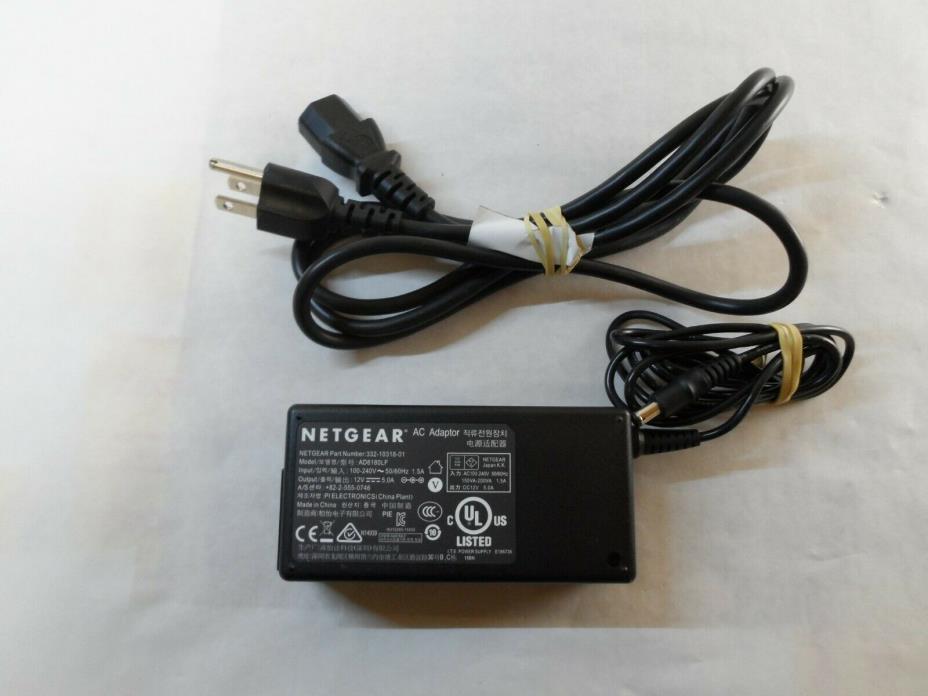 OEM AC Adapter 332-10318-01 AD8180LF Netgear Router R6300 AC1750 R6200 AC1450