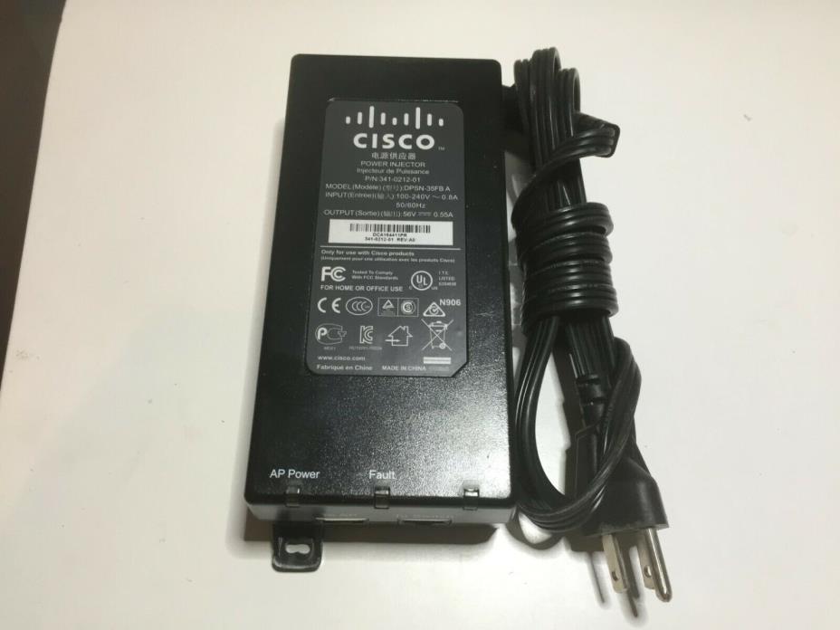Genuine CISCO DPSN-35FB A POWER INJECTOR P/N 341-0212-01 w/ Cable