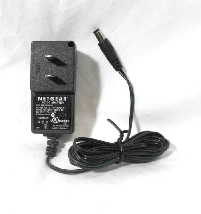 Genuine Netgear Router 12V Adapter Power Cord 332-10190-01 Model MT12-Y1220100-A