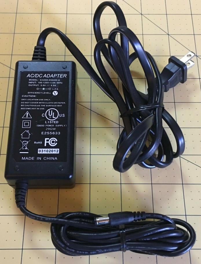 AC/DC Adapter Model G32DD-050400-A 5.0V 4.0A Excellent Condition