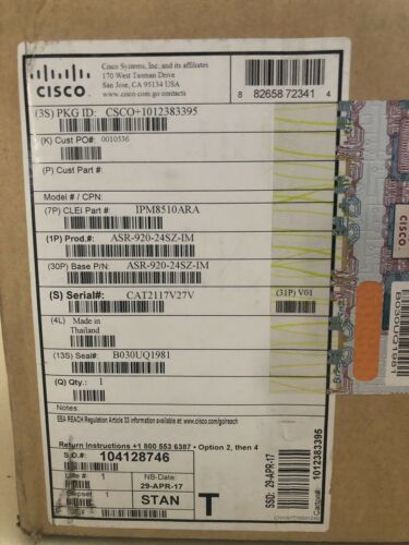 Cisco ASR-920-24SZ-IM Series 24x GE 4x 10GE Modular PSU