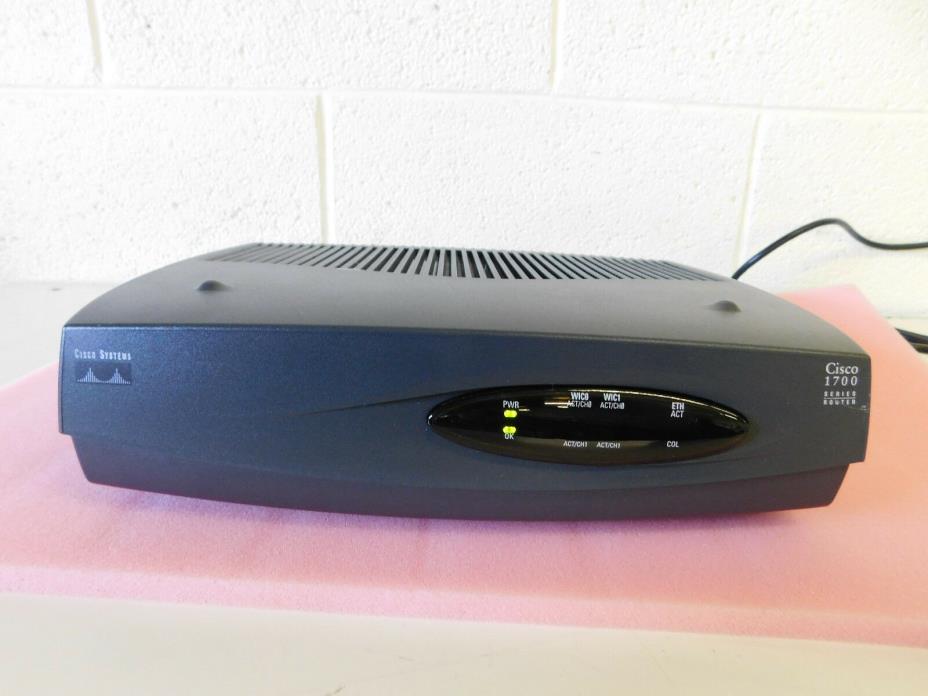 Cisco 1700 Series Router Model 1721 10/100 Ethernet With Power Supply