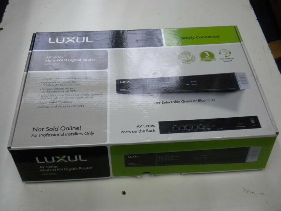 Luxul ABR-4400 4 input Multiple WAN Gigabit Router for Redundancy and speed