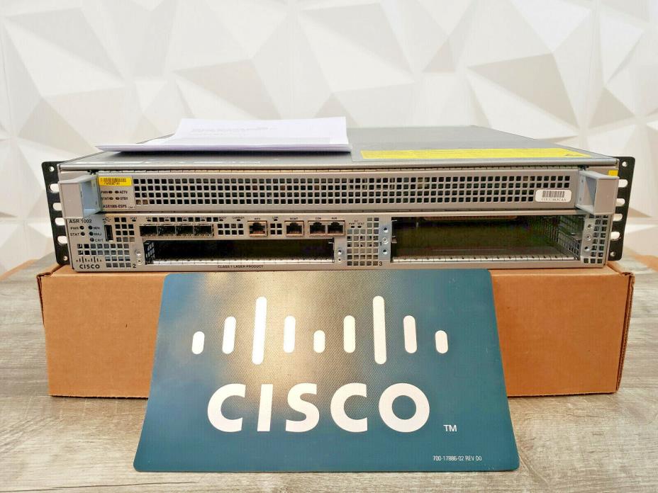 Cisco ASR1002 ASR1000-ESP5 ASR1002-5G/K9 Dual ASR1002-PWR-AC Router Tested