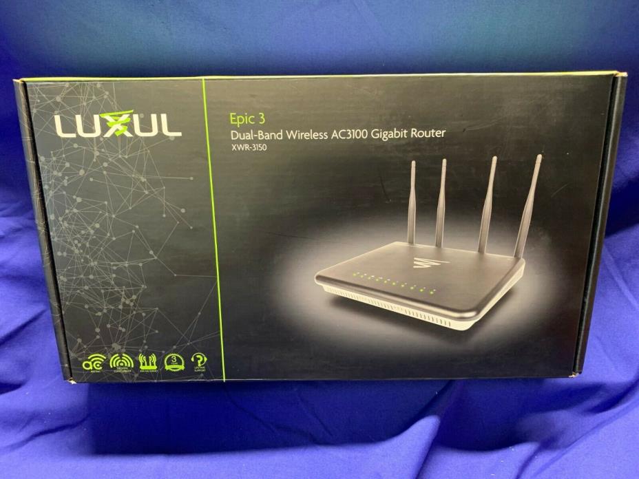 Luxul Epic 3 Dual Band Wireless AC 3100 Gigabit Router XWR 3150, Pre-Owned