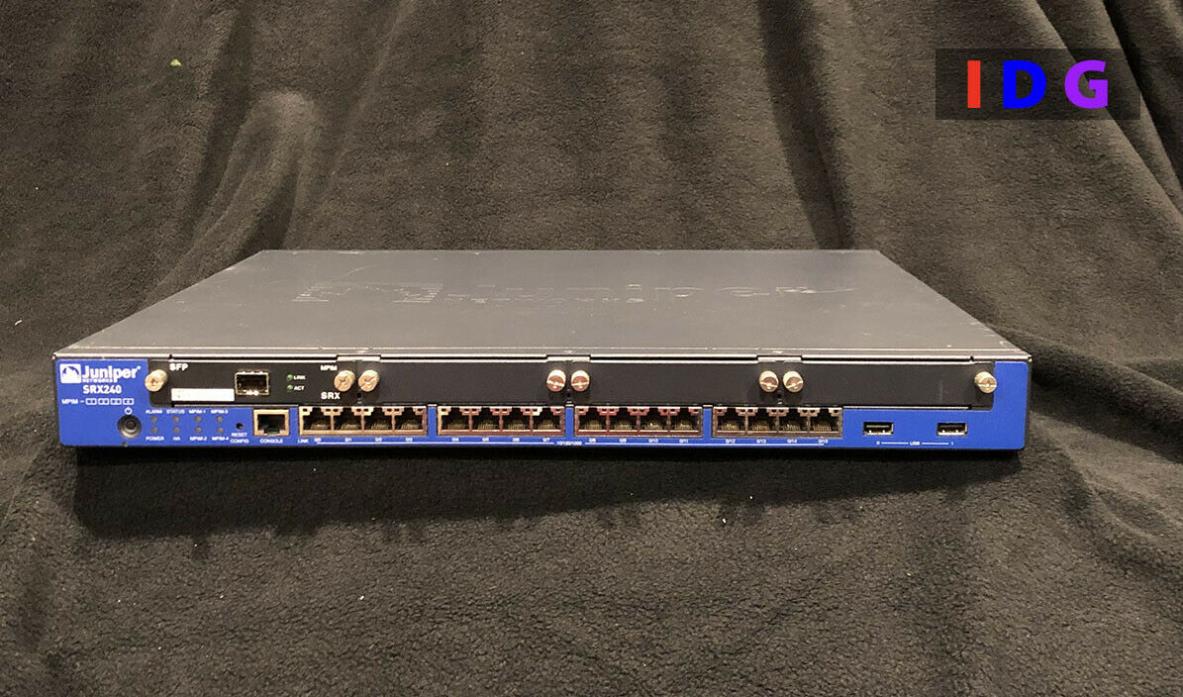 Juniper Networks SRX240H Secure Services Gateway VPN Firewall with 1GB mPIM