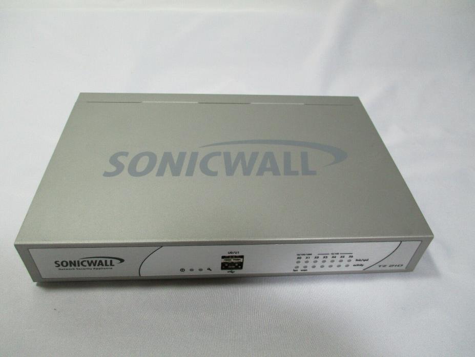 Sonicwall TZ 210 Firewall Tested Working Does Not Include Power Cable!