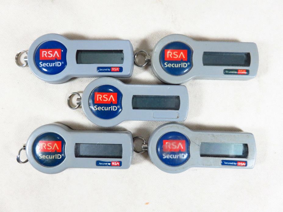 5 RSA SecurID KeyFob Token Digital Security ID Keychain Tag SID700