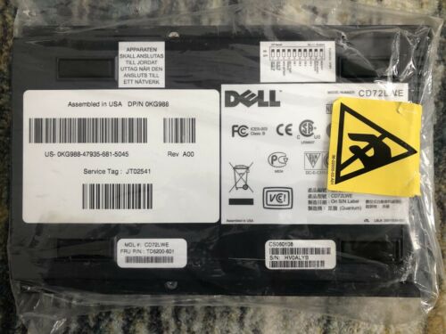 New Dell PowerVault 100T 36GB/72GB DAT72 KG988 EXT Tape Drive Kit CD72LWE 0KG988