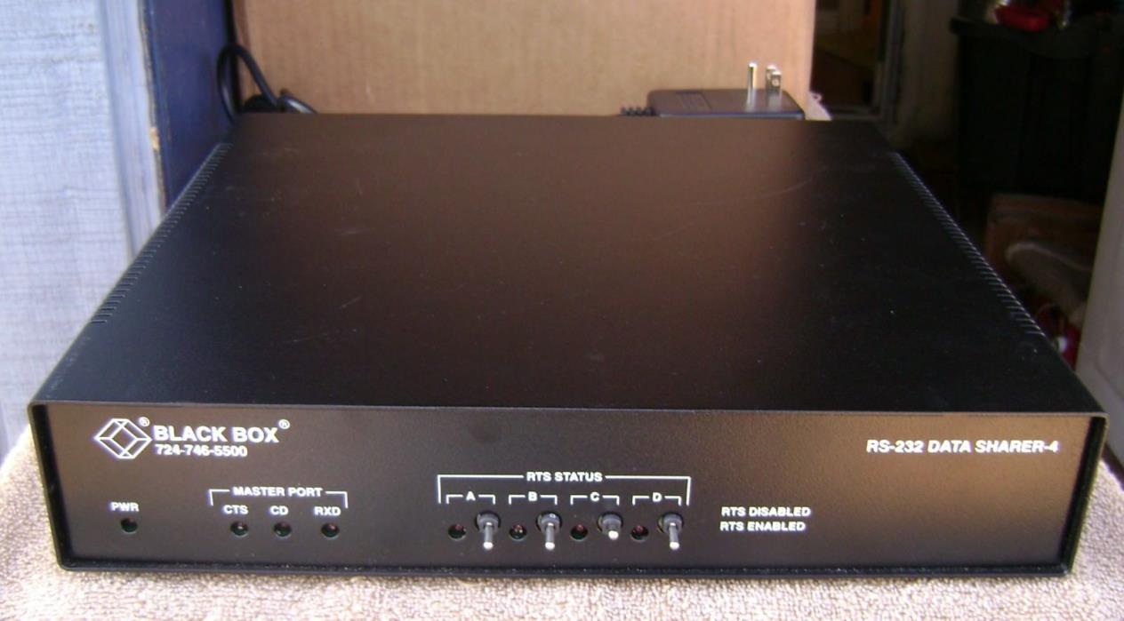 BLACK BOX RS-232 - Model TL 553A R3 4 PORT DATA SHARER  connection to 4 devices