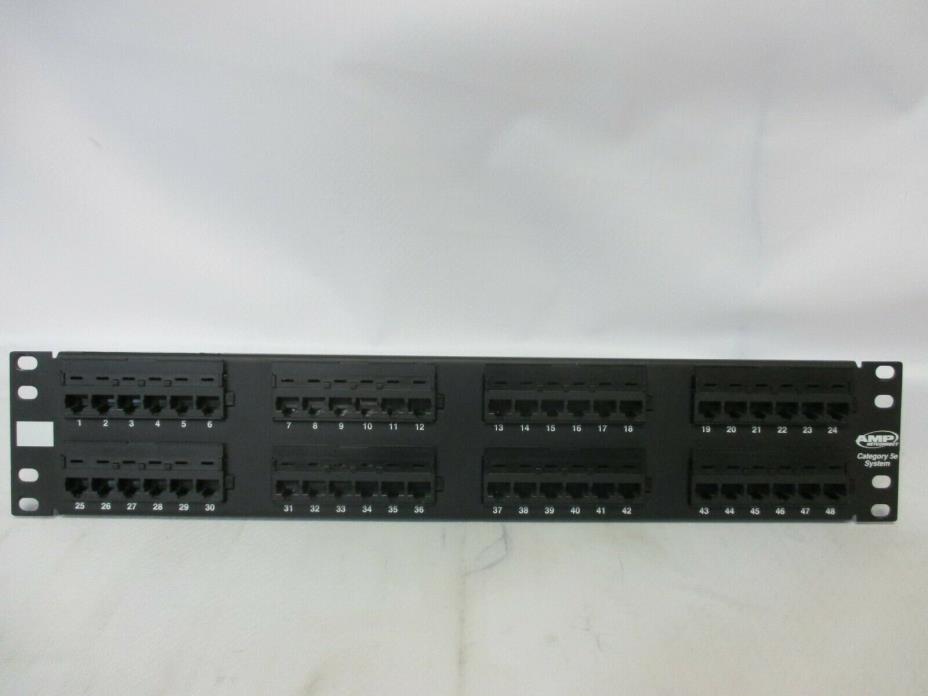 TYCO AMP Netconnect 48 PORT CAT5E Patch Panel, Universal Wiring CAT 5E DC0432