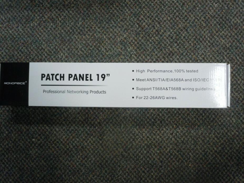 Monoprice 48-port Cat6 Patch Panel, 110 Type (568A/B Compatible)