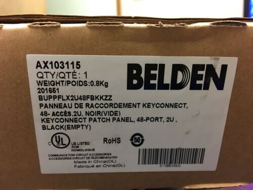 Belden AX103115 KeyConnect Patch Panel 48-Port Empty Black