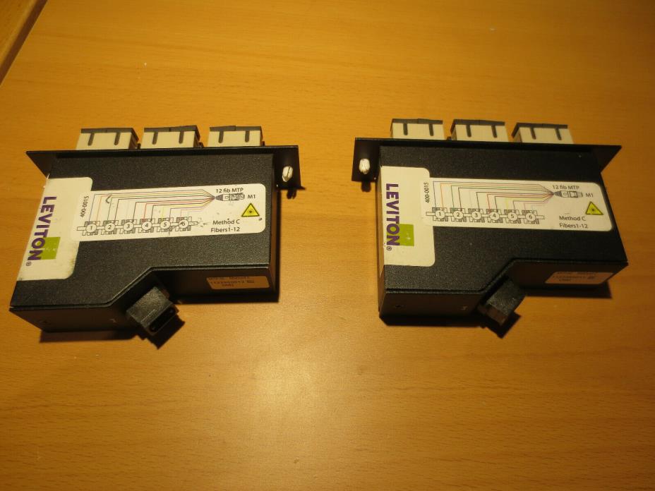 2 Leviton Fiber Cassettes MTP to SC Method C OM2 opt-x 12 fiber