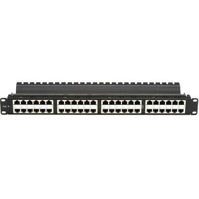 Black Box SpaceGAIN CAT6 High-Density Feed-Through Patch Panel, Shielded,