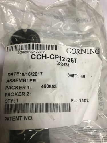 Corning CCH-CP12-25T Patch Panel 12 ST Simplex OM1 Multimode 62.5 Adapters ~STSI
