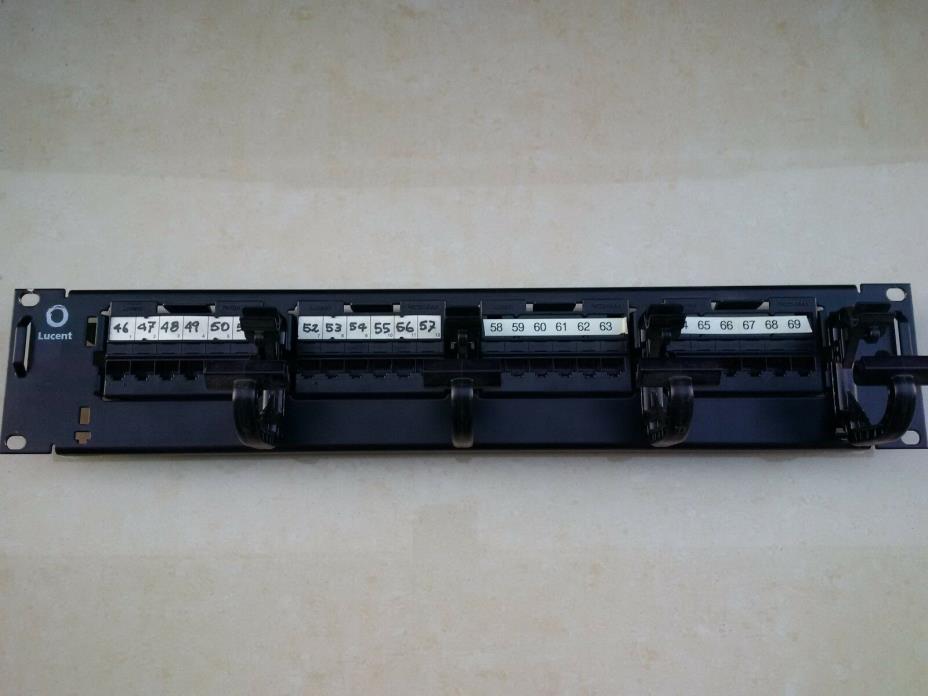 Lucent Patchmax DM2150-PSE 3  6-socket Module CAT5E 24 Port Patch Panel Loaded