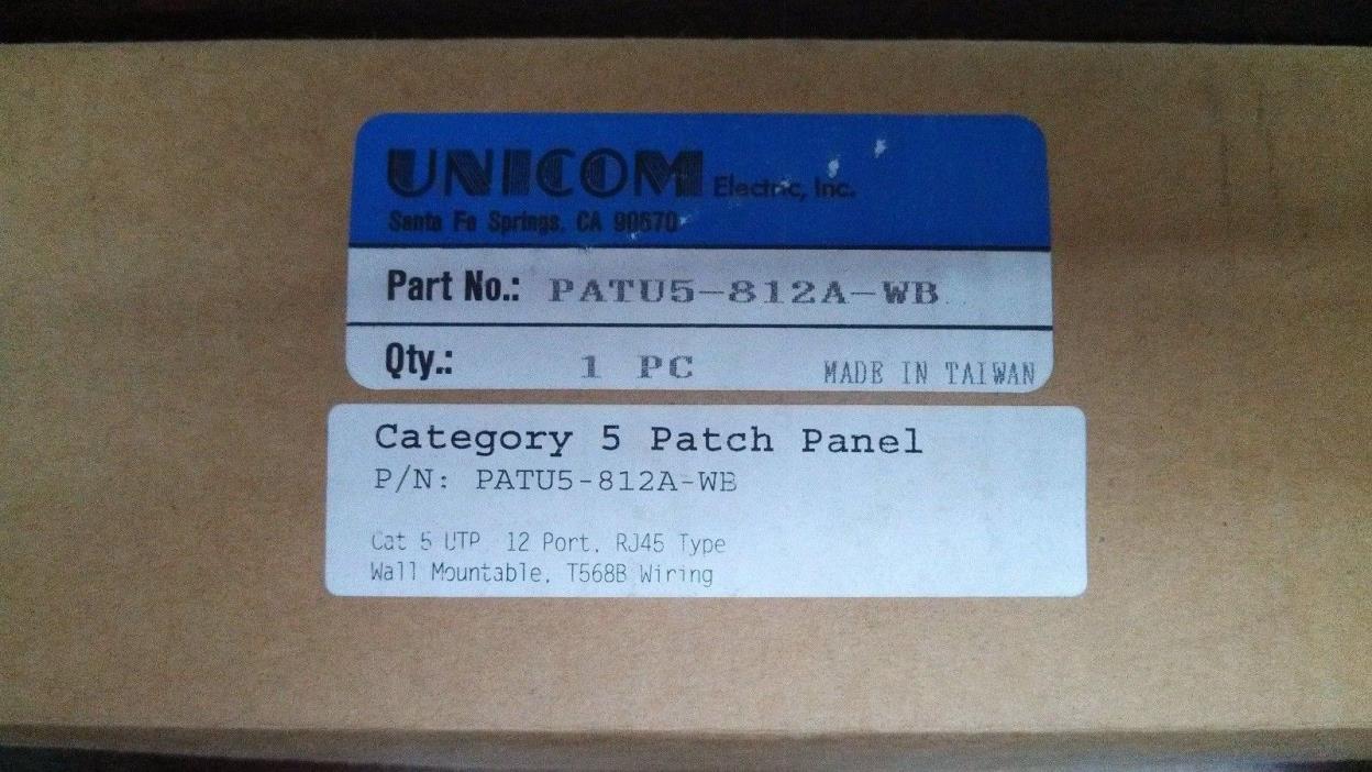 Unicom Category 5 Patch Panel-12port