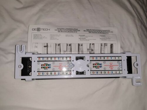 Commercial Electric12-Port CAT5e Mini Patch Panel with 89D MountinBracket 637426
