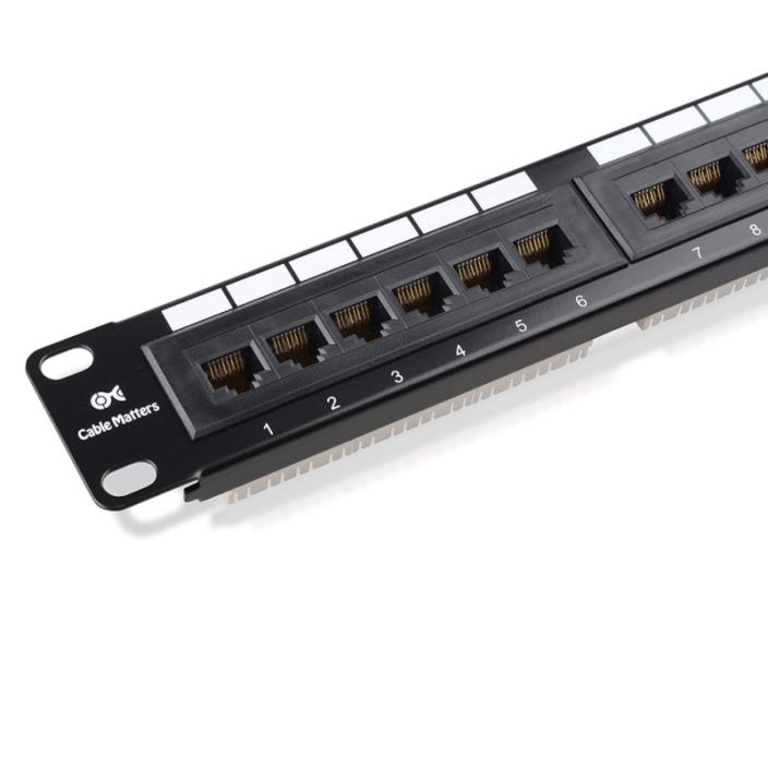 [UL Listed] Cable Matters Rackmount or Wallmount 24 Port Cat6 Patch Panel (Cat 6