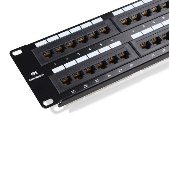 [UL Listed] Cable Matters Rackmount or Wallmount 48 Port Cat6 Patch Panel (Cat 6