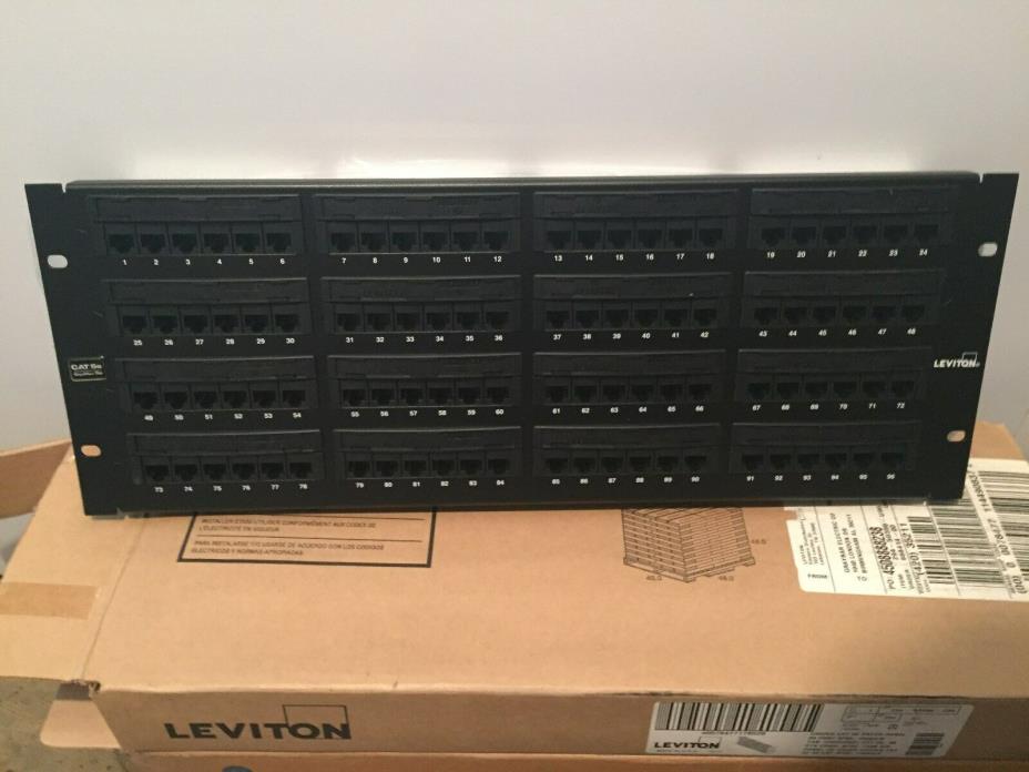 Leviton 5G596-U96 Cat5e 110 Style 96-Port Patch Panel- *New in Box