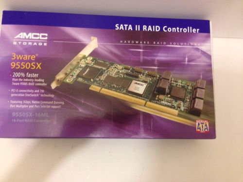 RAID CONTROLLER CARD 3WARE  9550SX-8LP 64-bit/133MHz PCI-X SATA II (3.0Gb/s)