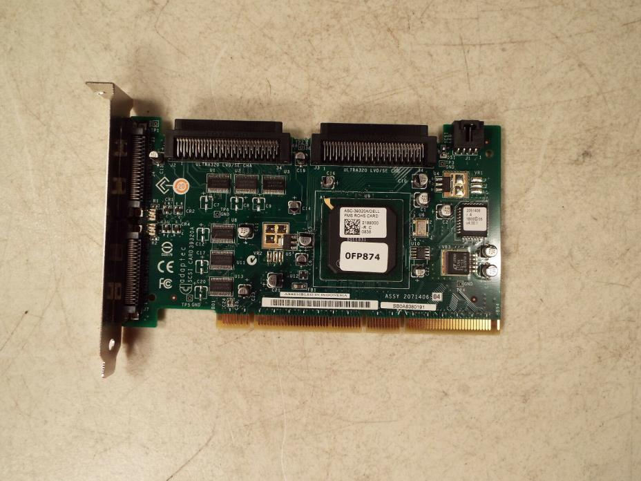 Adaptec ASC-39320A/DELL 0FP874 PCI-X-133 SCSI Ultra320 LVD/SE interface card