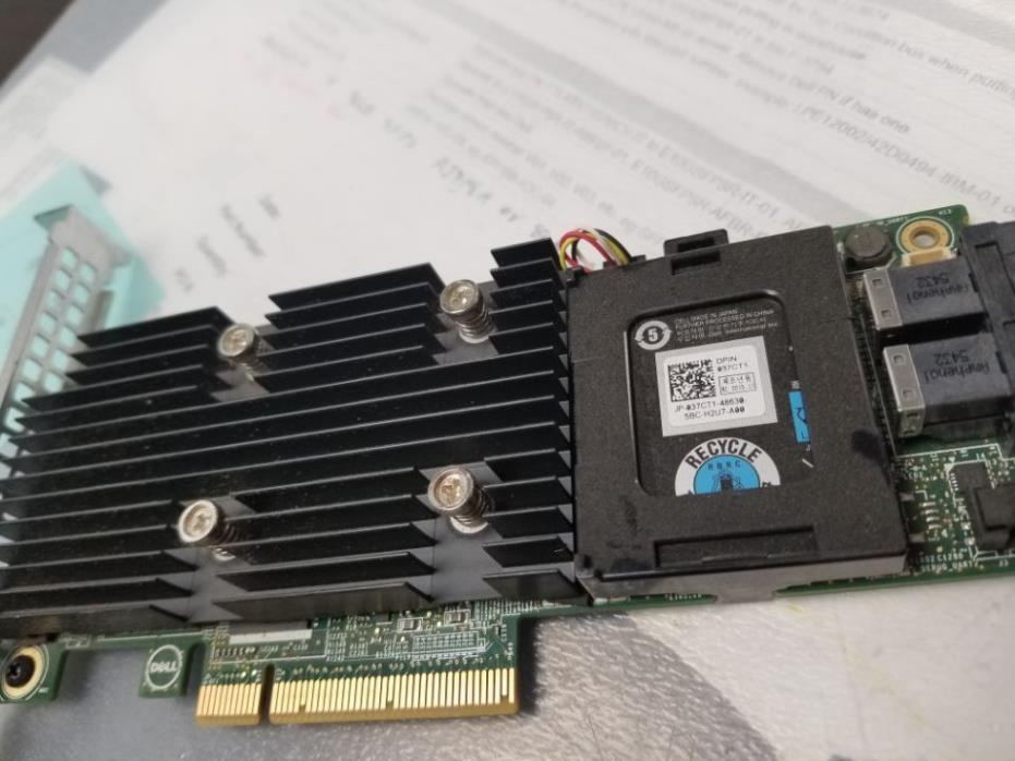 Dell 44GNF Perc H730 12Gbps SAS PCI-E PowerEdge Raid Controller w/Battery 044GN
