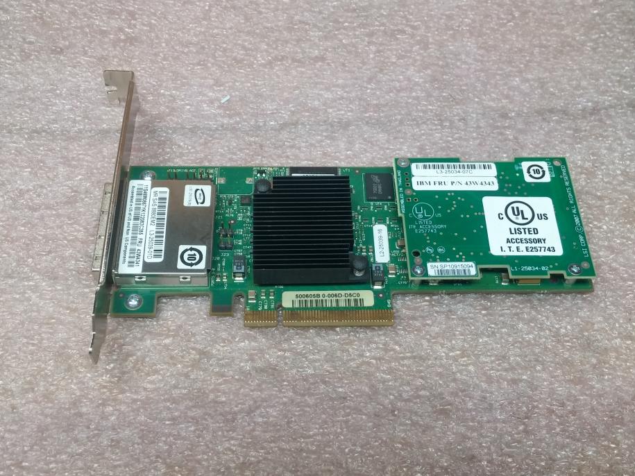 IBM 43W4341 MegaRAID 8880EM2 PCI Express x8 SAS Raid Controller Card