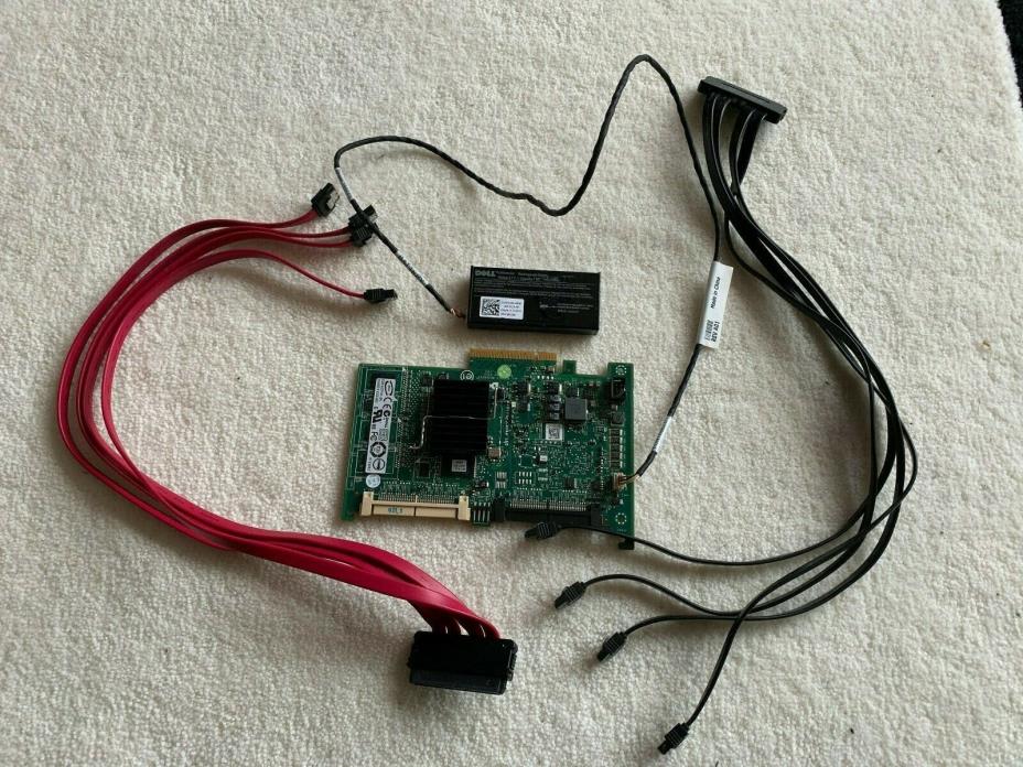 Dell Perc 6i PCI-E X8 SAS Raid Controller E2K-UCP-61-B with Battery and Cables