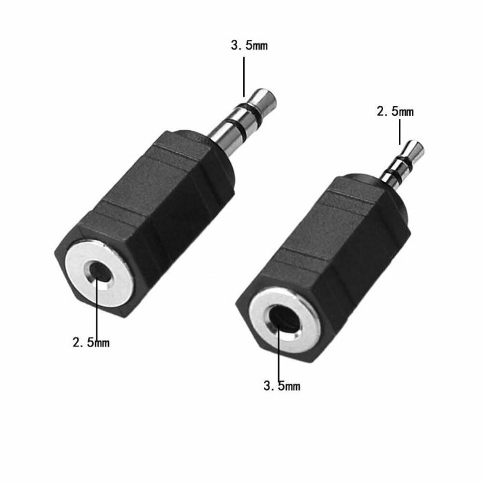 Audio Adaptor Plug Stereo Jack 3.5 Male to 2.5 Female + 2.5 Male to 3.5 Female