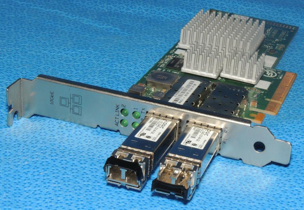 QLogic QLE8242 Dual Port 10Gbps PCIe 8X Network Adapter & GBIC PLRXPL-SC-S43-22-