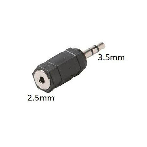 Audio Adaptor Plug 3.5mm Stereo Jack Male to 2.5mm Stereo Jack Female