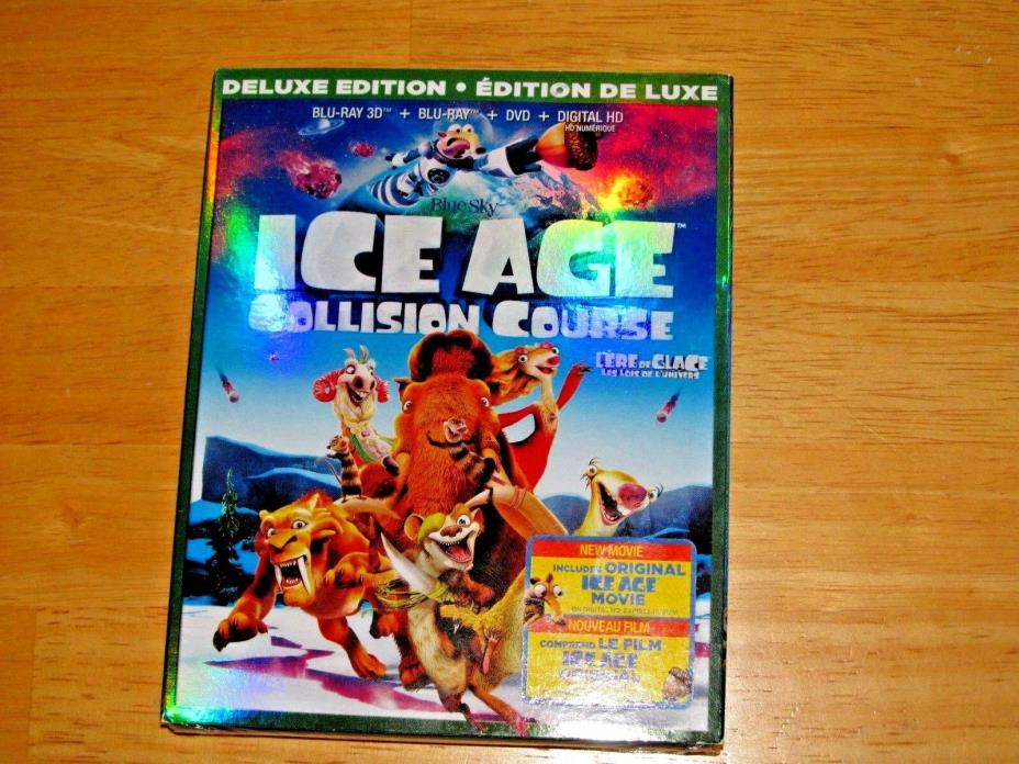 ICE AGE COLLISION COURSE -- DELUXE EDITION (3D, Blu-ray, DVD,Digital Copy *NEW*)