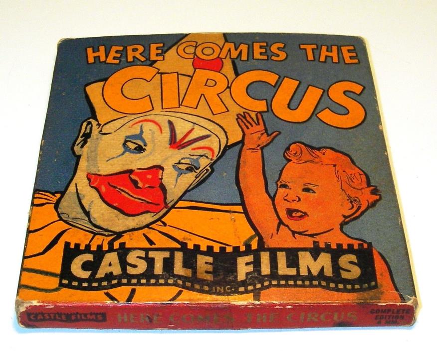 Castle Films Here Comes The Circus Vintage 1940s Film Reel 8 mm Home Movie.