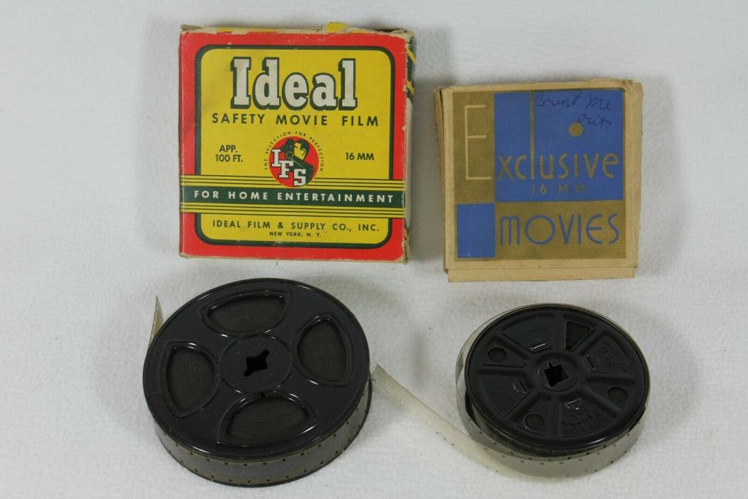 16mm Films MUTT AND JEFF Comic Movie Reels Count Me Out, Phantom Chasing ca.1920