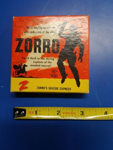 Vintage 8mm film: ZORRO'S SUICIDE EXPRESS, B&W 3 inch reel