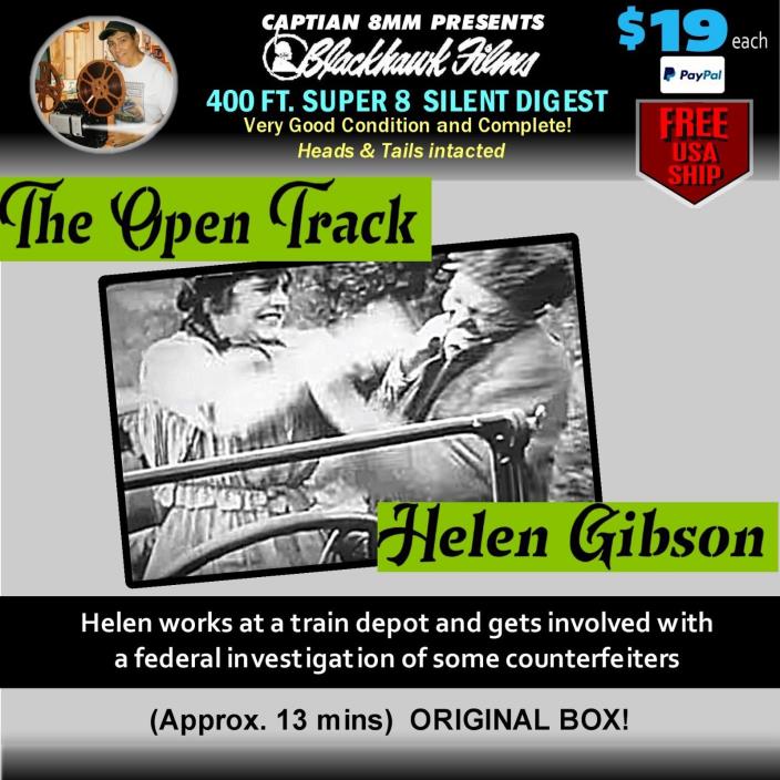 THE OPEN TRACK (1916) Thriller... Super 8 Silent 400 ft reel