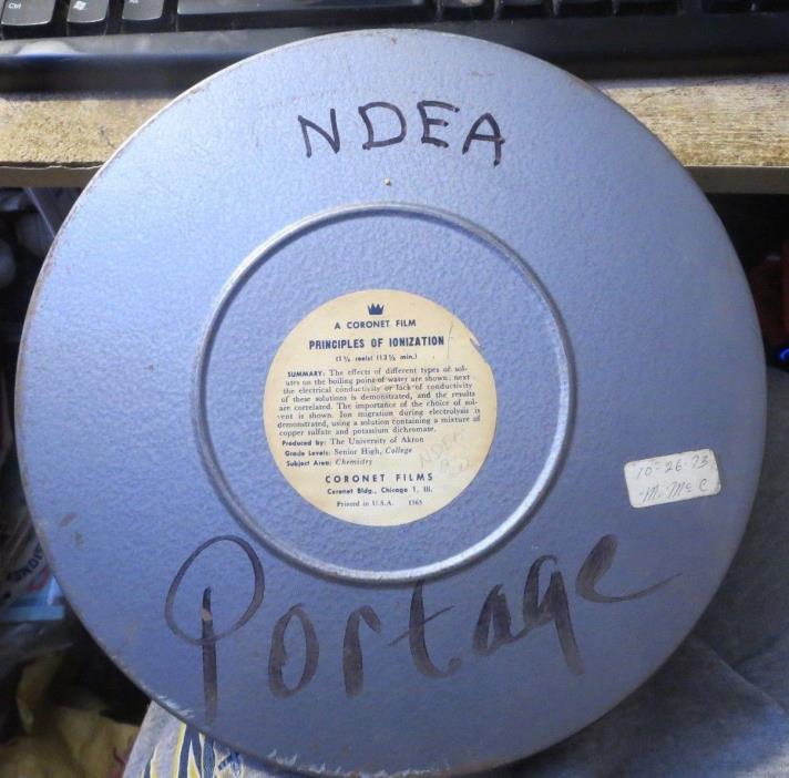 vintage 16mm movie reel educational documentary Principles of Ionization