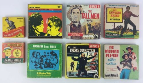 Lot (8) Super 8mm Films Comedy Western LAUREL HARDY HOPE GABLE French Connection