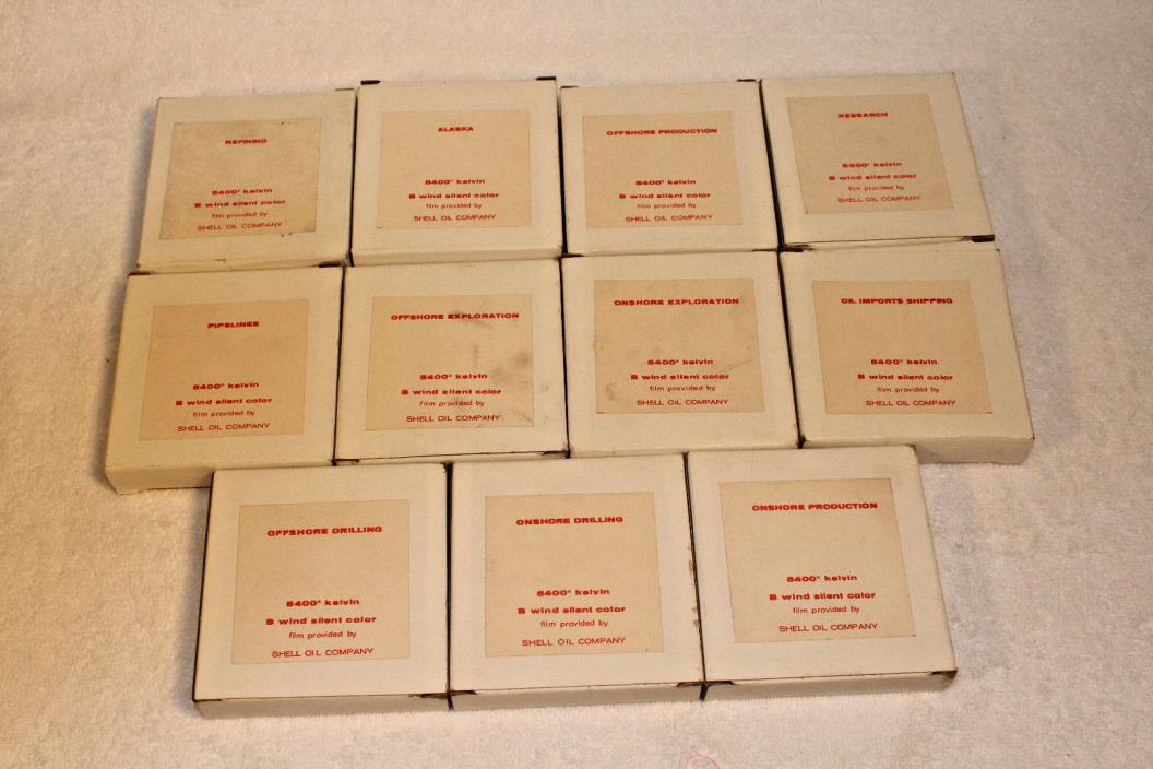 Rare Mint Condition Shell Oil news file footage 16MM FILM PRO STORAGE - 11 reels