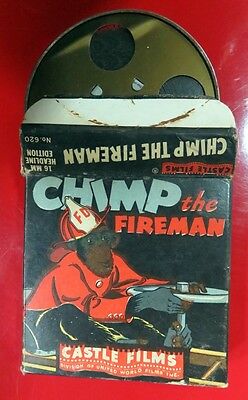 16mm Castle Films Movie Chimp The Fireman No. 620